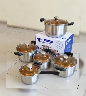 Smart Raha Life 10pc Stainless Steel Cookware Set - Induction Ready