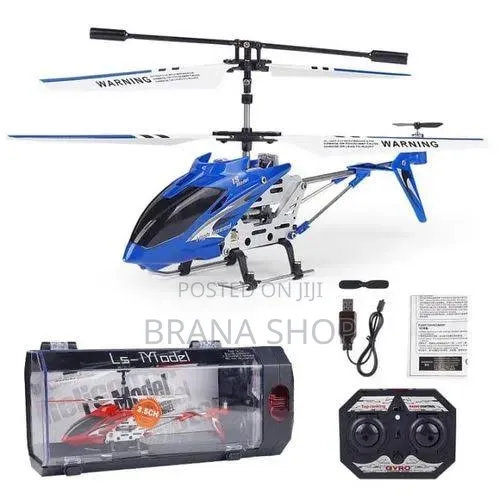 3 Channel RC Mini Helicopter with Gyro - Blue - 1