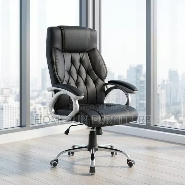 Office Chair - Leather, Reclining Back - 1