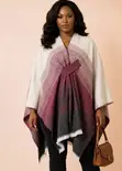 Stylish Open-Front Warm Poncho - 2