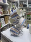 White Smooth Ceramic Cups (Set of 6) - 2