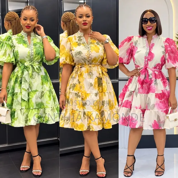 Floral Dress - Multi-Color - 1