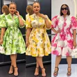 Floral Dress - Multi-Color - 1