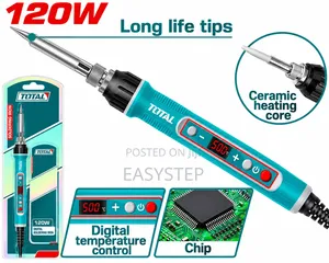 TOTAL 120W Soldering Iron ya Kidijitali yenye Udhibiti wa Joto