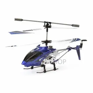 Blue 3-Channel RC Helicopter with Gyro Stabilization