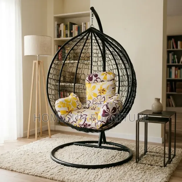Hanging Egg Chair with Cushions - Indoor/Outdoor - 1