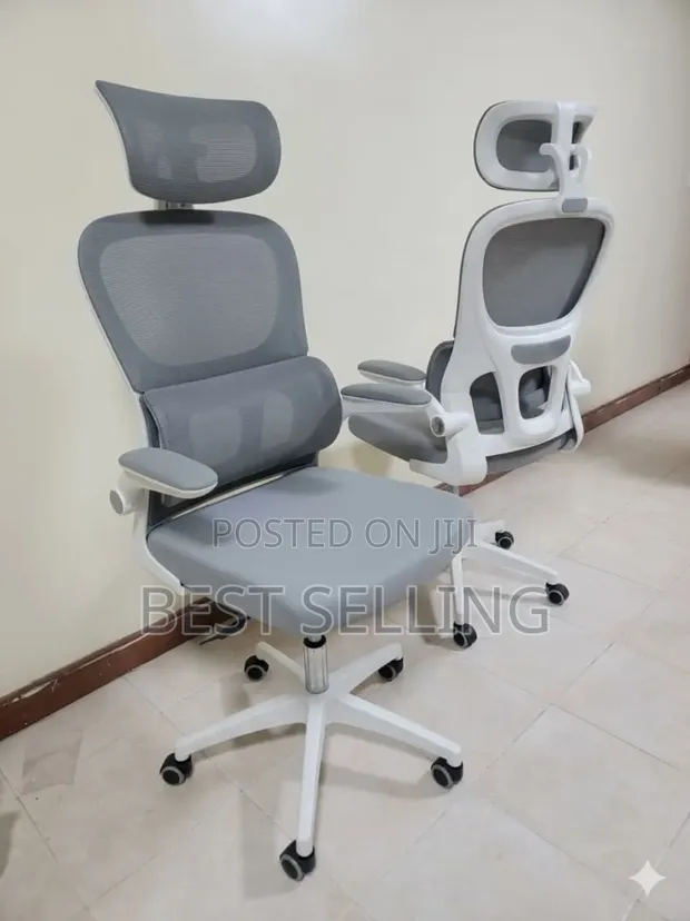 Executive Grey Swivel Office Chair - 1