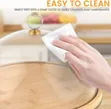 Wooden Cake Stand with Acrylic Dome Lid & Bamboo Tray - 3