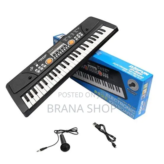 Kids 49-Key Electric Piano Keyboard with Microphone - 1