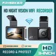 FRISEKER 3-Inch Dash Cam 1296P WiFi Night Vision Car DVR - 1