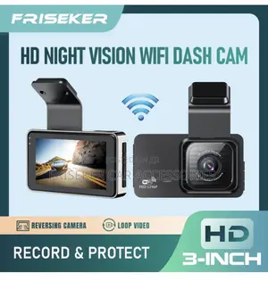 FRISEKER 3-Inch Dash Cam 1296P WiFi Night Vision Car DVR