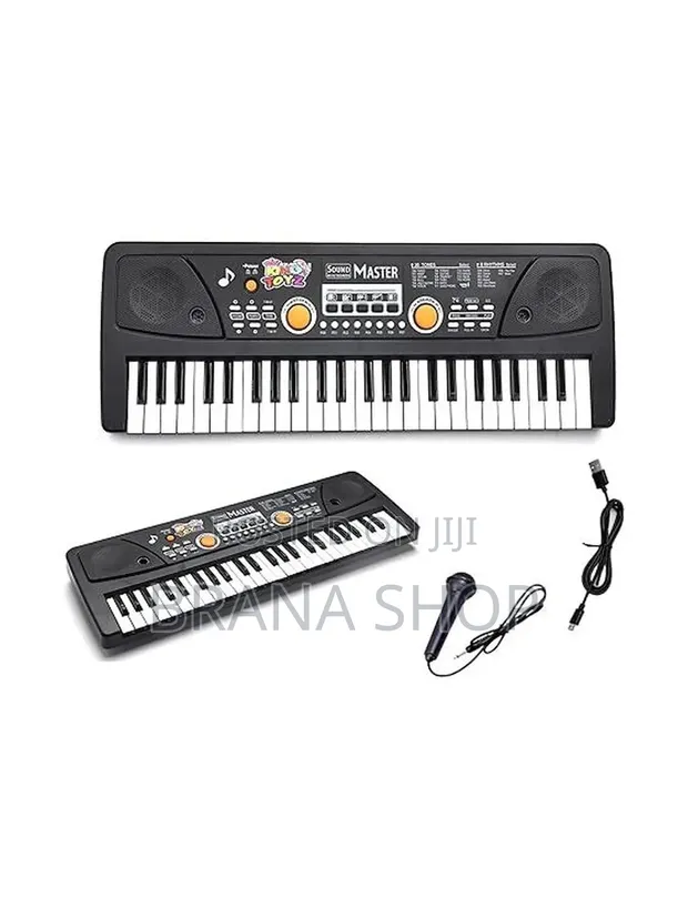 49-Key Kids Electronic Piano Keyboard with Microphone - 1
