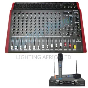 Yamaha 12-Channel Powered Mixer with Dual Wireless Microphones