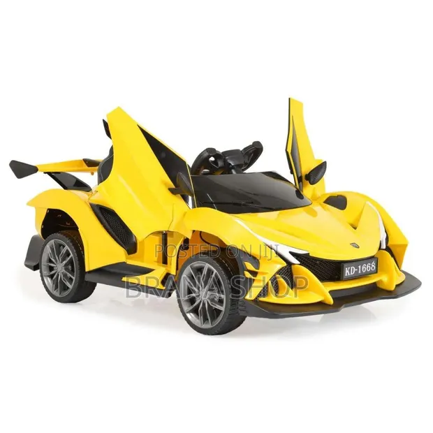 KD-1668 Lamborghini-Style Kids Electric Ride-on Car - Yellow - 1