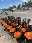 Viti vya Mkahawa vya Mbao vya Mahogany Vilivyopakwa Varnishi - 1