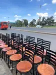 Viti vya Mkahawa vya Mbao vya Mahogany Vilivyopakwa Varnishi - 2