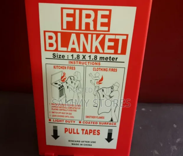 Large Fire Blanket 1.8m x 1.8m - Heat Resistant Safety Cover - 1
