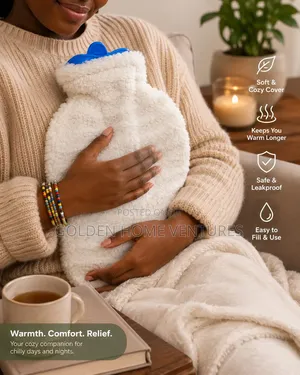 Cozy Fleece Hot Water Bottle - Pain Relief & Warmth