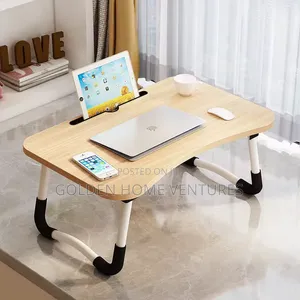 Foldable Laptop Bed Table with Tablet Holder