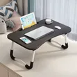 Foldable Laptop Bed Table with Tablet Holder - 3