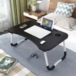 Foldable Laptop Bed Table with Tablet Holder - 5
