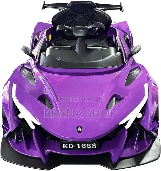 KD-1668 Purple Lamborghini-Style Kids Electric Ride-On Car - 1
