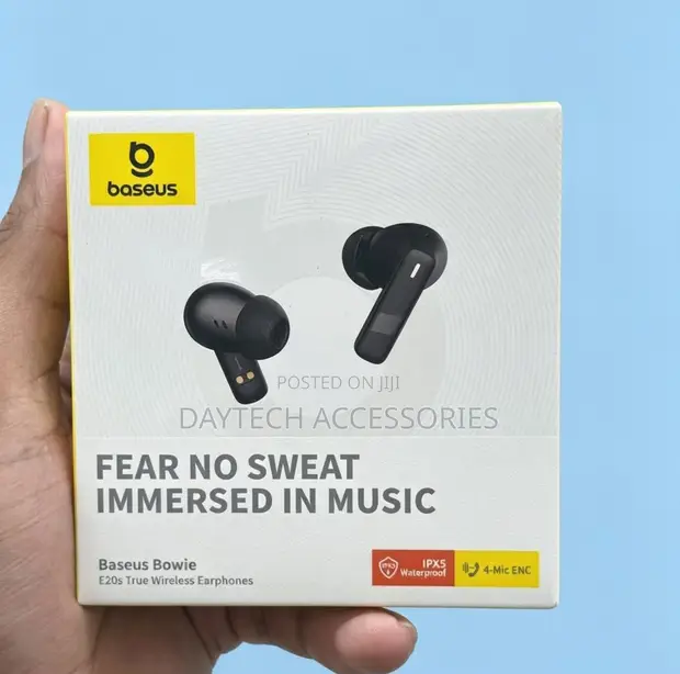 Baseus Bowie E20 True Wireless Earbuds - Black - 1