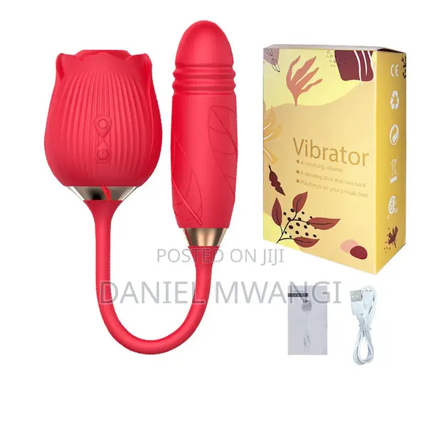 2-in-1 Rose Vibrator & Dildo Sex Toy - 1