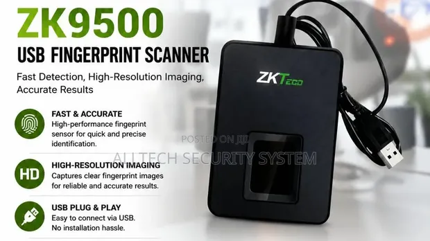 Brand New ZKTeco ZK9500 Fingerprint Scanner - 1