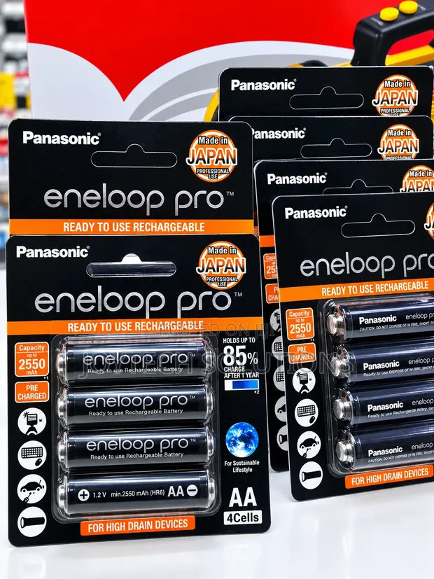 Heavy Duty AA Rechargeable Batteries 2550mAh - 4 Pieces - 1