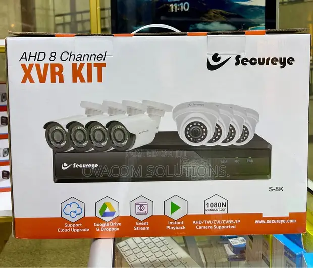 Secureye 8 Channel DVR CCTV Kit with 8 Cameras - 1
