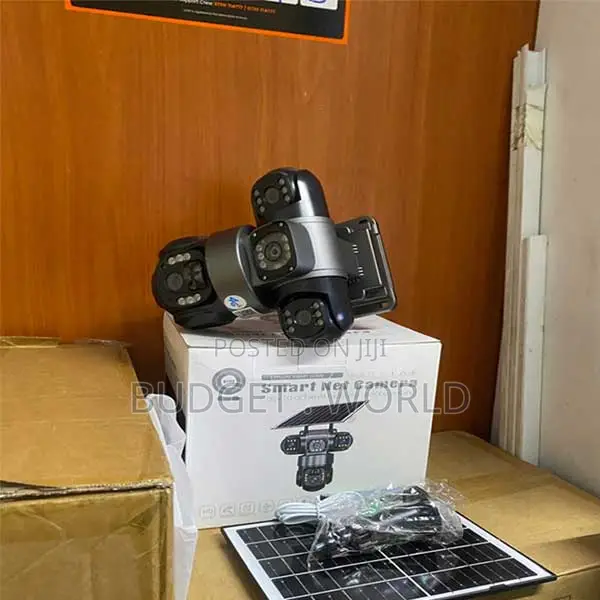 4G Solar PTZ CCTV Outdoor Security Camera, 360° Triple Lens - 1