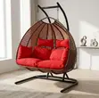Kiti cha Kukunja cha Hammock cha Watu Wawili - Brown - 1