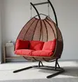 Kiti cha Kukunja cha Hammock cha Watu Wawili - Brown - 2