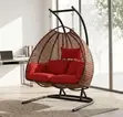 Kiti cha Kukunja cha Hammock cha Watu Wawili - Brown - 3