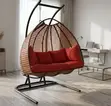 Kiti cha Kukunja cha Hammock cha Watu Wawili - Brown - 4