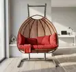 Kiti cha Kukunja cha Hammock cha Watu Wawili - Brown - 5