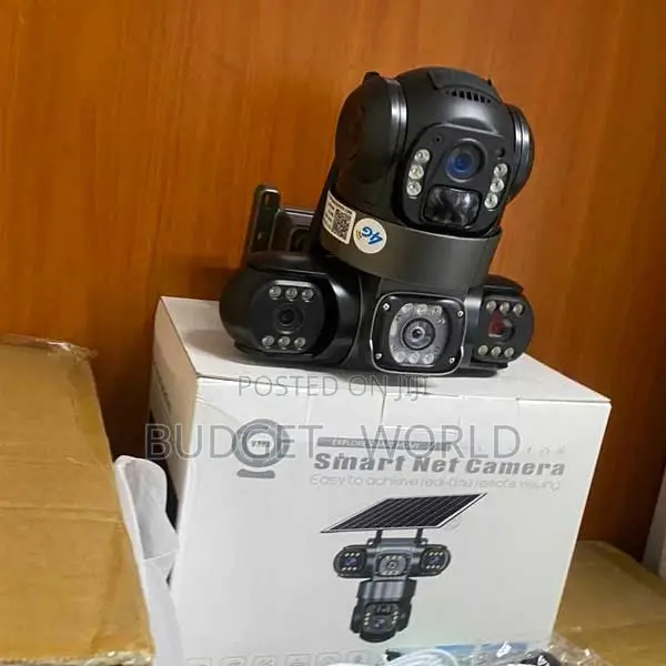 Triple Lens 4G Solar CCTV Outdoor Security Camera, 360° View - 1