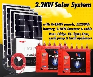 Must 2.2kva Hybrid Solar System na 2x200Ah Betri