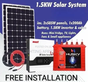 Must 1.5kva Solar Off-Grid Package Kamili na Usakinishaji Bure