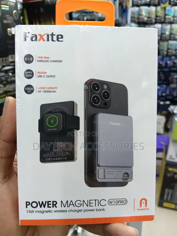 Faxite Magnetic Powerbank 10000mAh - Grey - 1
