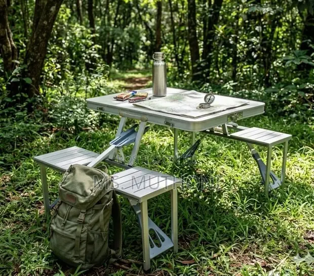 Portable Integrated Table and Bench Set - 1