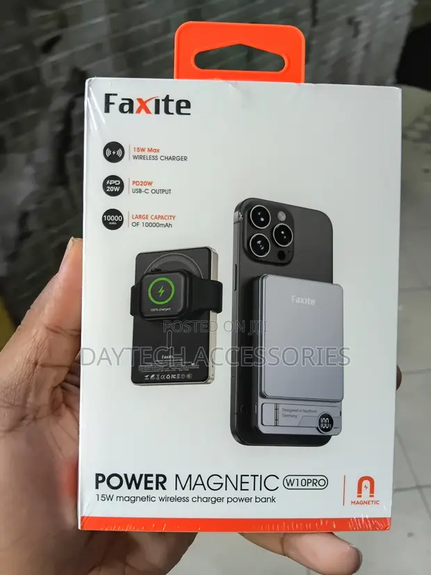 Faxite Magnetic W10PRO 10,000mAh Wireless Power Bank 15W - 1
