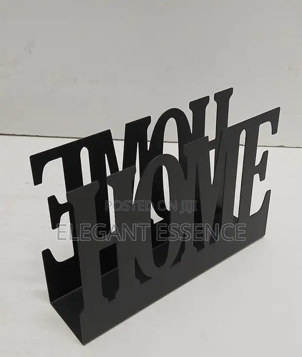 Metallic Dining Serviette Holder - Black - 1