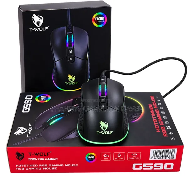 G590 RGB Wired Gaming Mouse - 7200 DPI - 1