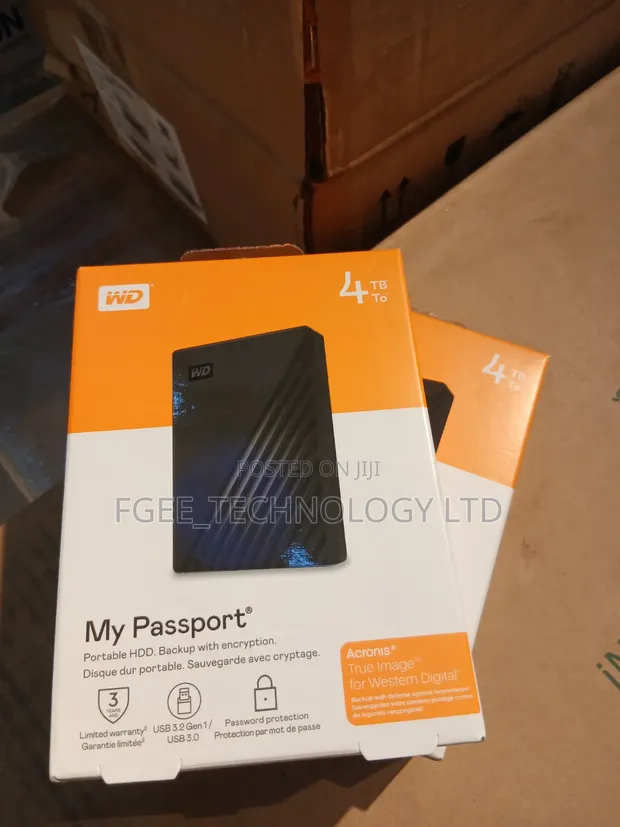 WD My Passport 4TB External Hard Drive - 1