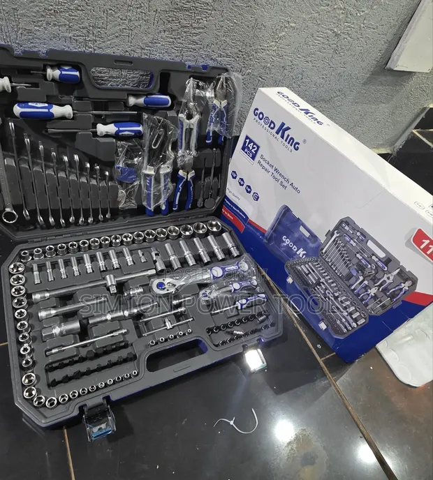 Good King 142-Piece Professional Socket Wrench Auto Repair Tool Set - 1