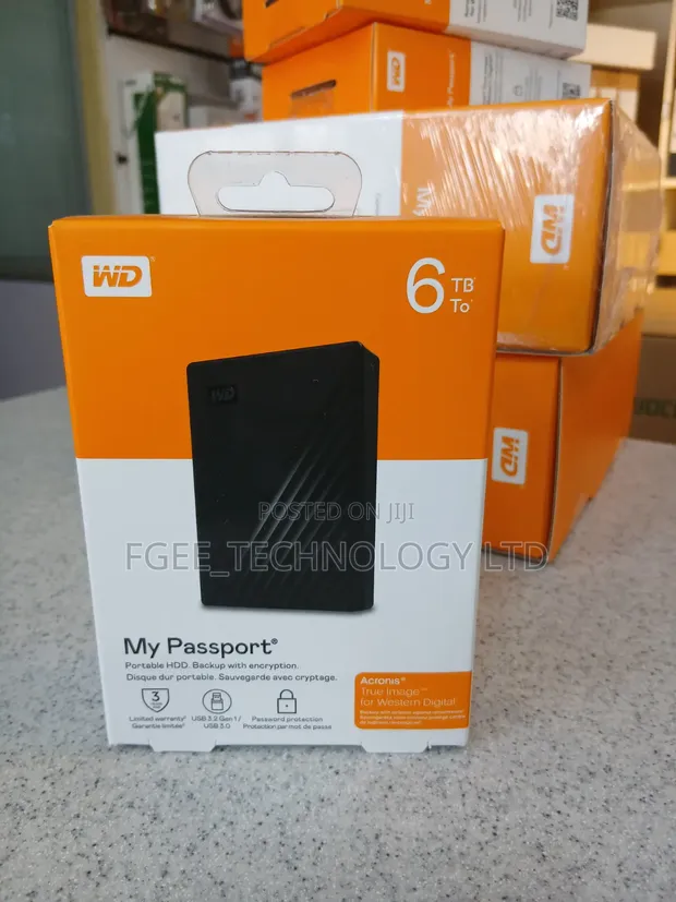 WD My Passport 6TB External HDD - 1
