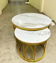 Elegant 2-in-1 Marble Nesting Side Tables - 1