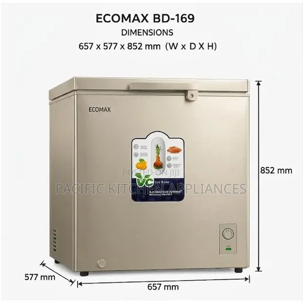 Ecomax Chest Freezer 169 Liters BD-169l - 1